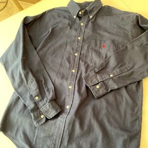 Men’s Ralph Lauren large navy collared shirt